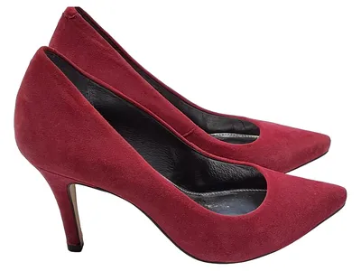 Buffalo London Pumps Damen High Heels Rot Leder Gr. 37 Elegant