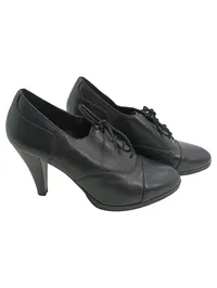 5th Avenue Schnürpumps Damen Gr. 39 Schwarz Leder High Heels Elegant 1