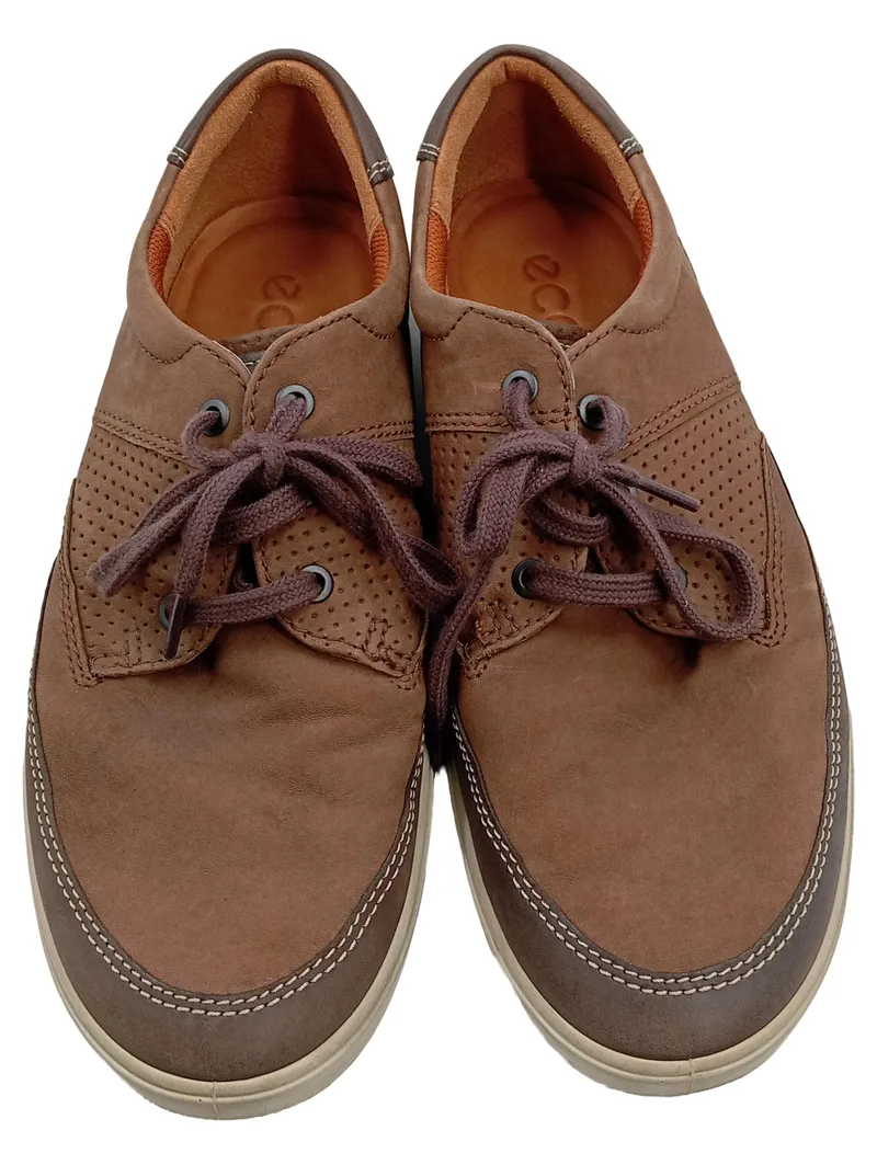 ECCO Herren Schnürschuhe Leder Braun Gr. 42 Casual Sneaker 2