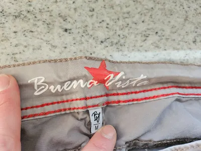 Buena Vista Damen Jeans Slim Fit Hose Beige Größe M 38 W29