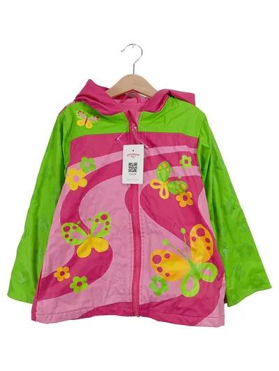 Stephen Joseph Regenjacke Mädchen 116/122 Pink Grün Schmetterling
