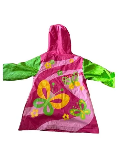 Stephen Joseph Regenjacke Mädchen 116/122 Pink Grün Schmetterling