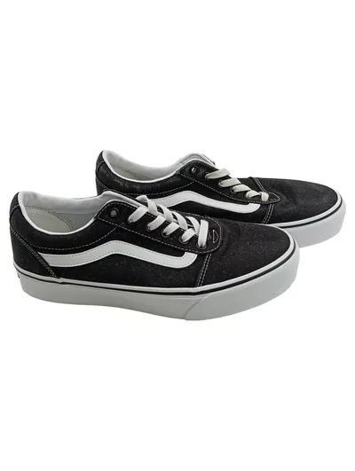 Vans Old Skool Herren Sneaker Low Schwarz Weiß Größe 42 Canvas