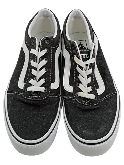 Vans Old Skool Herren Sneaker Low Schwarz Weiß Größe 42 Canvas