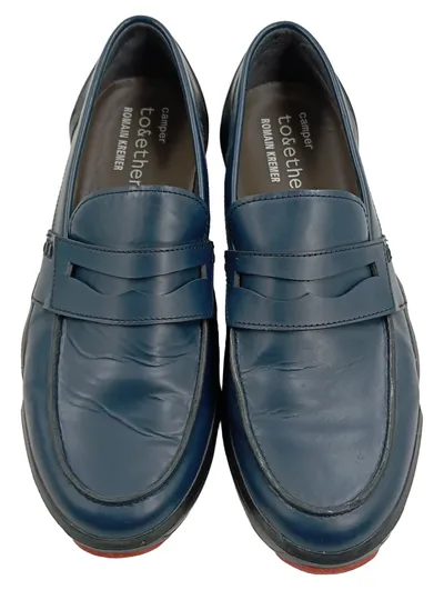 Camper Together Romain Kremer Herren Loafer Slipper Blau Leder Gr. 43