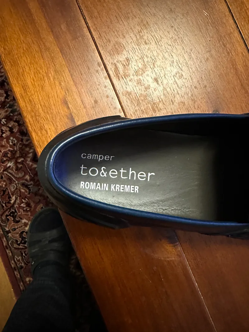 Camper Together Romain Kremer Herren Loafer Slipper Blau Leder Gr. 43 3