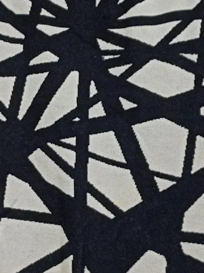 BEAUTY WOMEN Strickrock Damen L/XL Schwarz Weiß Geometrisch Muster