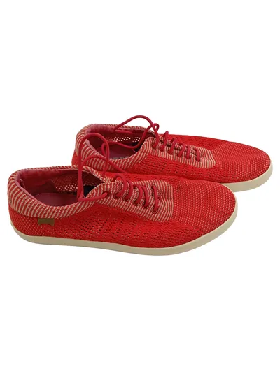 Camper Herren Sneaker Low Rot Strick Mesh Größe 43 Casual Lace-Up