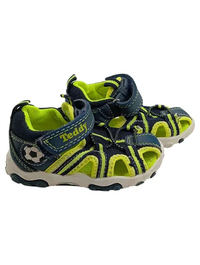 My Teddy Kinder Sandalen Gr. 21 Blau Klettverschluss Freizeit Sportlich Uni