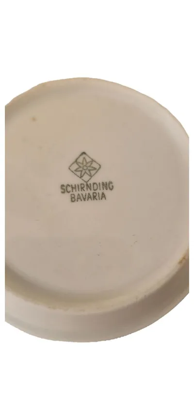 Schirnding Porzellan Tasse Retro Gestreift Orange 8 cm