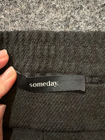 someday Stoffhose Damen Gr. L 40 Grau Elegant Bundfaltenhose