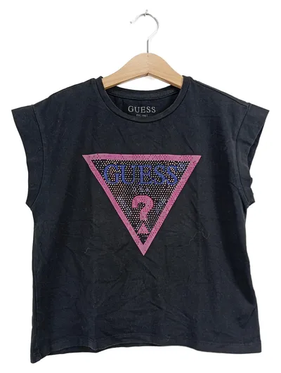 GUESS T-Shirt Kinder Mädchen Gr. 12 Jahre/146 Schwarz Logo-Print