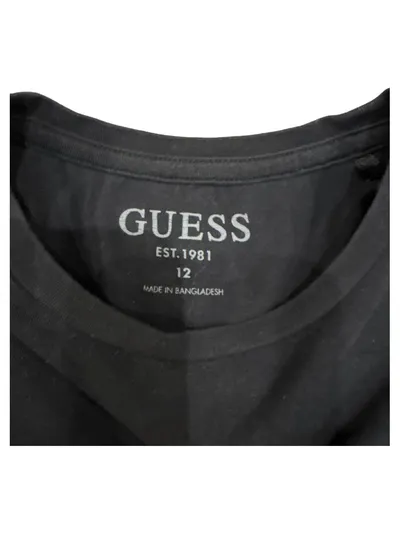 GUESS T-Shirt Kinder Mädchen Gr. 12 Jahre/146 Schwarz Logo-Print