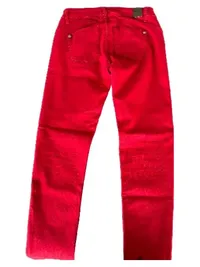Blue Fire Co. Damen Stoffhose Rot W28 L28 Skinny Stretch NEU 3