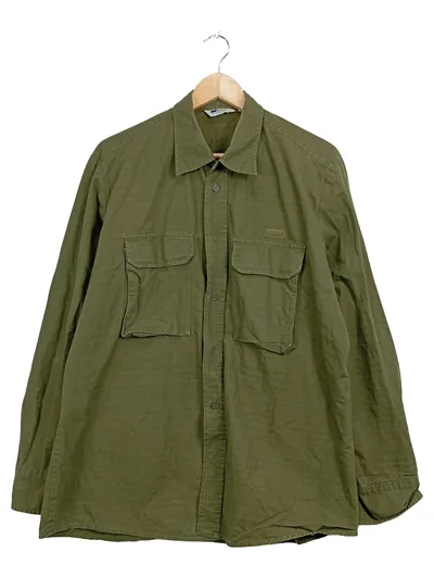 Levi's Herren Hemd XL Oliv Militärstil Outdoor Langarm Baumwolle