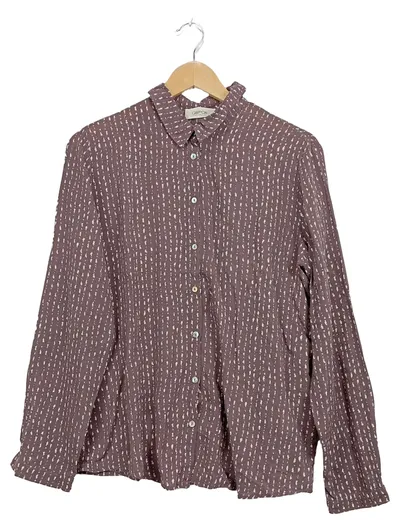 Cartoon Damen Bluse Gr. 38 Braun Langarm Viskose Muster Casual