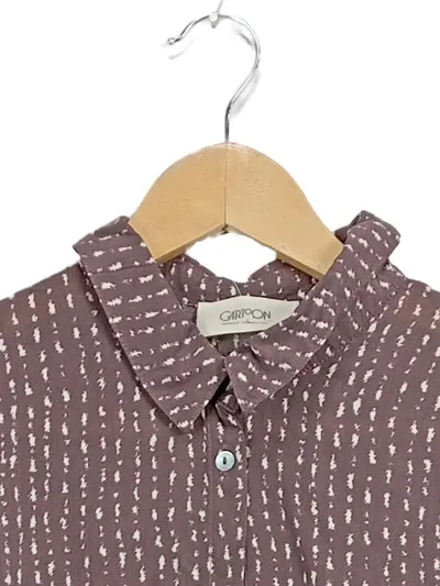 Cartoon Damen Bluse Gr. 38 Braun Langarm Viskose Muster Casual