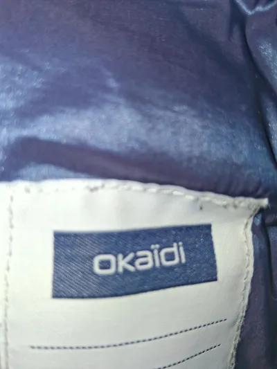 Okaïdi Mädchen Steppjacke Gr. 110 Blau Rosa Kapuze Winterjacke