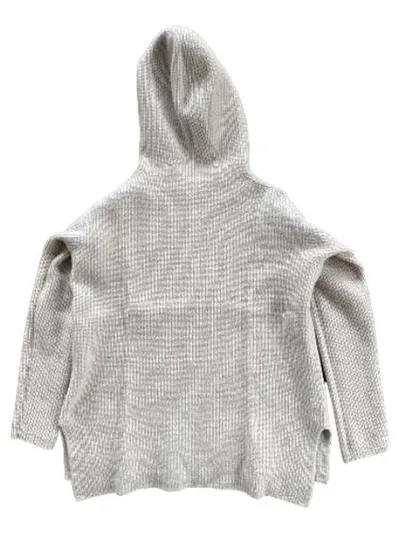 'S Max Mara Strick Kapuzenpullover Damen Gr. 38 Beige Wolle Hoodie