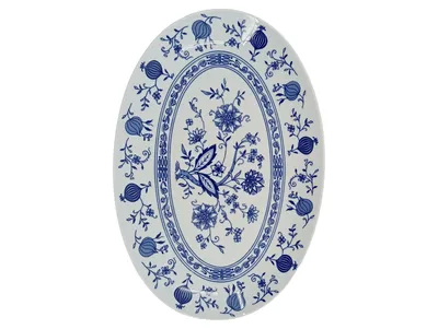 Seltmann Weiden Servierplatte Zwiebelmuster oval Porzellan Bavaria