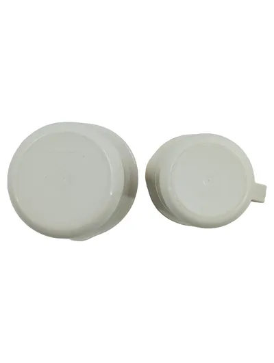 Tupperware Messbecher Set mit Deckel Weiß Kunststoff 500ml Vintage