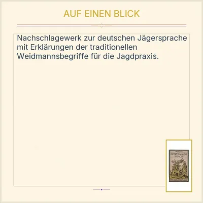 Die Weidmannssprache Willkomm Wörterbuch Jagdsprache Jagdpraxis Fachbuch