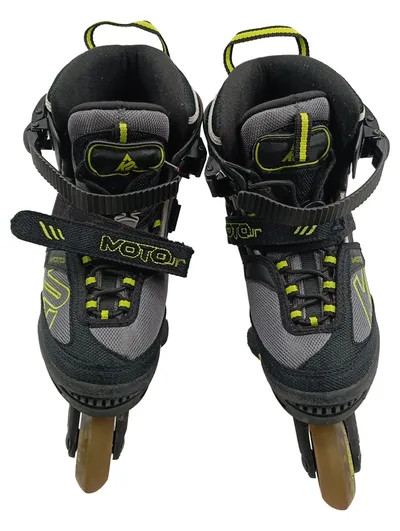 K2 Moto Jr Inlineskates Kinder Größe 32-37 Grau Gelb Inline Skates