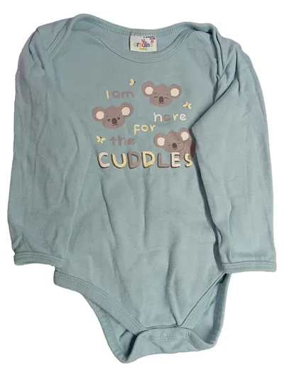 Orsolino Baby Body Langarm Koala Motiv Türkis Gr. 74/80 Baumwolle