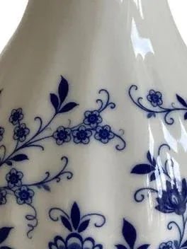 Retsch Vase Zwiebelmuster Porzellan Weiß 16 cm Traditionell