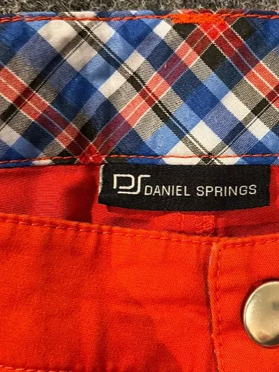 DANIEL SPRINGS Herren Cargohose Orange Gr. 52 W36 Casual Baumwolle