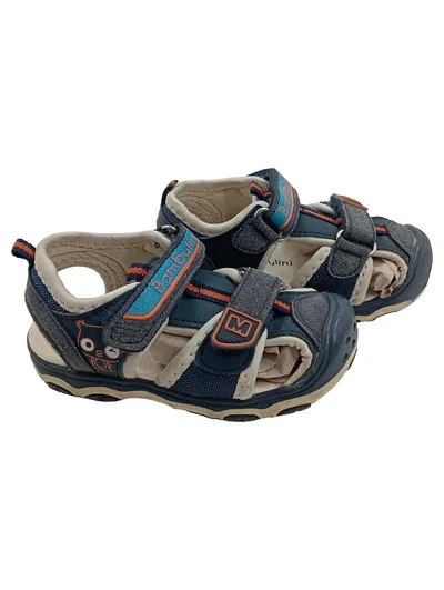 Bambulini Sandalen Kinder Jungen Größe 23 Blau Sportlich Klettverschluss
