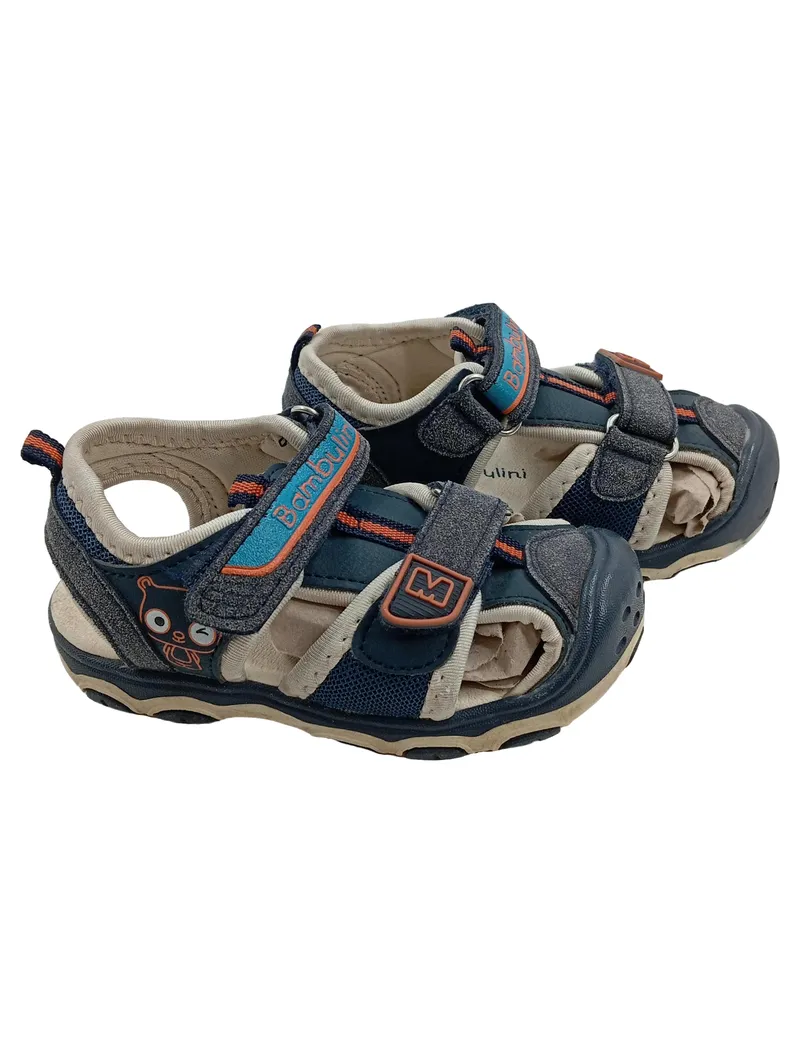 Bambulini Sandalen Kinder Jungen Größe 23 Blau Sportlich Klettverschluss 1