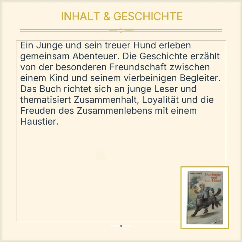 Der Junge und sein Hund Runo Lindskog Jugendbuch Hardcover Boje 3