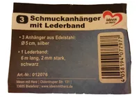 Ideen mit Herz Schmuckset 4 Teile Damen Silber Lederband Minimalistisch 2