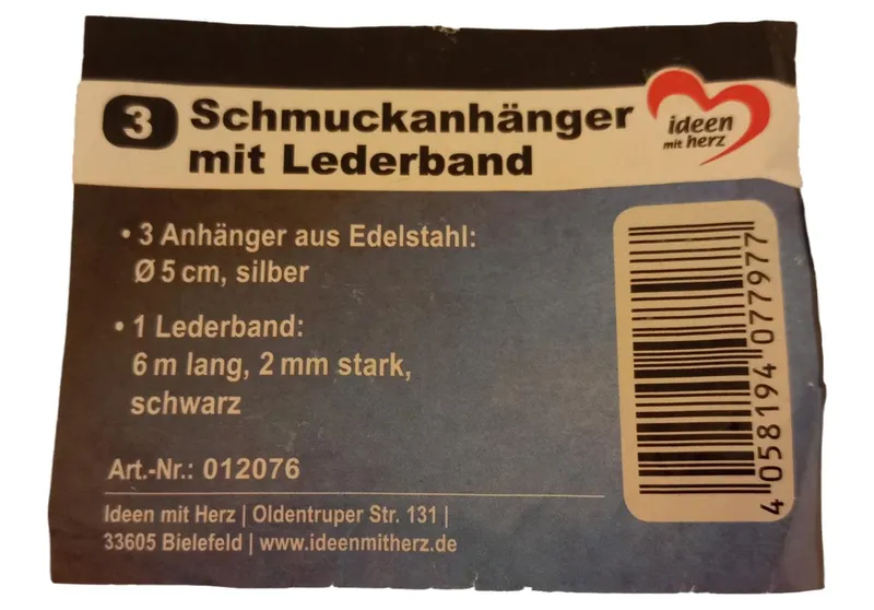 Ideen mit Herz Schmuckset 4 Teile Damen Silber Lederband Minimalistisch 2