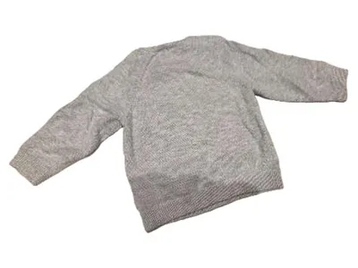Obaïbi Pullover Gr. 80 Faultier Weihnachten Baby Strick Grau