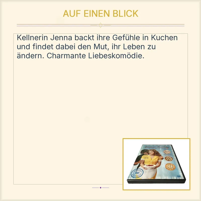 Jennas Kuchen DVD Keri Russell Romantische Komödie Liebesfilm Deutsch 2