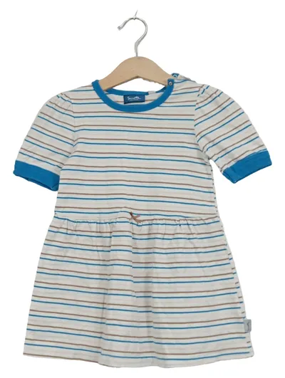 Sanetta Mädchen Kleid Gr. 86 Gestreift Blau Weiß Baumwolle Freizeitkleid