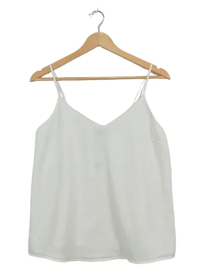 ASOS Damen Top Spaghettiträger Weiß Gr. 38 M Camisole V-Ausschnitt