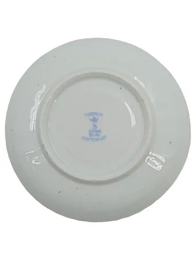 Tuppack Unterteller China Blau Tiefenfurt Porzellan Blumenmuster 14cm