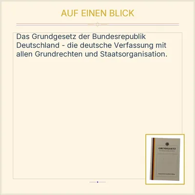 Grundgesetz für die Bundesrepublik Deutschland Bundeszentrale polit. Bildung