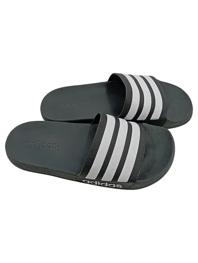 Adidas Adilette Shower Badeschuhe Herren Gr. 40.5 Schwarz Weiß Slides