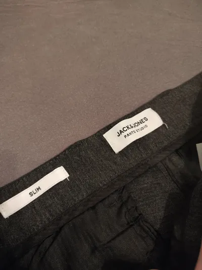 Jack & Jones Herren Stoffhose Slim Fit Grau W29/L32 Business