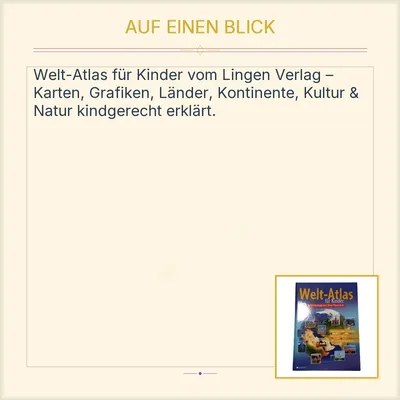 Welt-Atlas für Kinder Lingen Verlag Entdeckungstour Unser Planet Erde