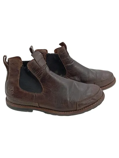 Timberland Chelsea Boots Herren Leder Waterproof Braun Größe 42