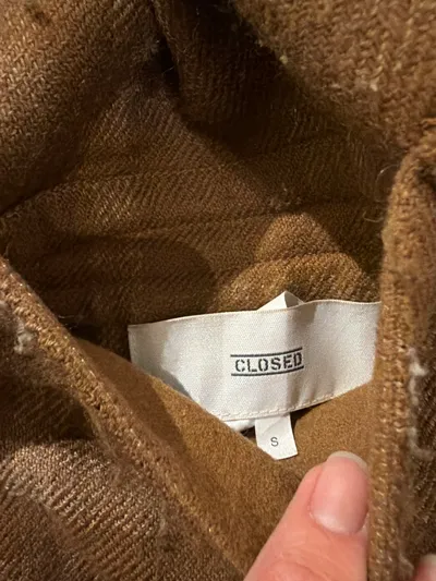 Closed Damen Übergangsmantel kariert Wolle Braun Gr. S