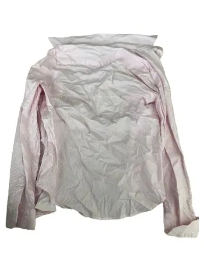Cross Jeans Hemdbluse Damen Gr. S Rosa Gestreift Langarm Business
