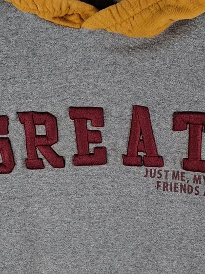 Zara Kids Kapuzenpullover Hoodie Schriftzug Grau Gr. 164 Baumwolle