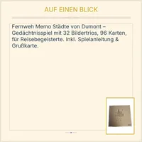 Fernweh Memo Städte DuMont Gedächtnisspiel 96 Bildkarten 32 Trios Reise 3