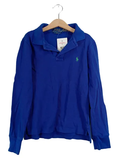 Polo Ralph Lauren Langarm Poloshirt Kinder Gr. 134 Blau Baumwolle